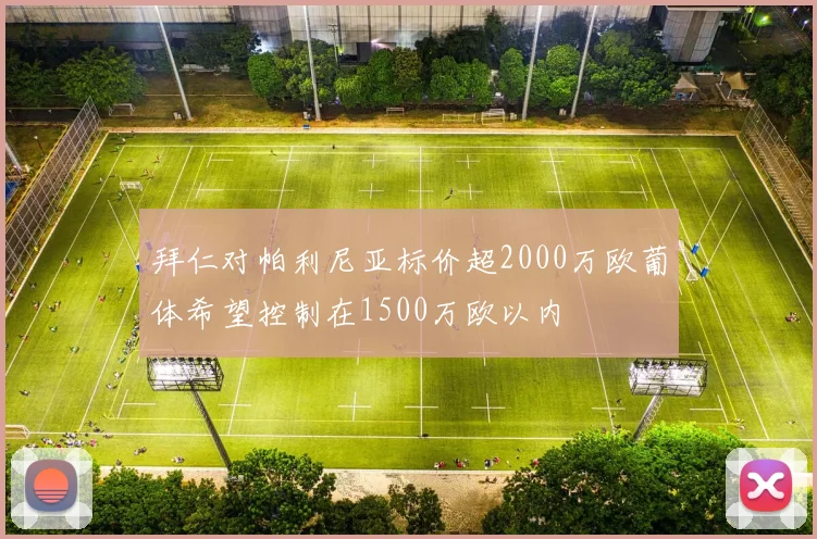拜仁对帕利尼亚标价超2000万欧葡体希望控制在1500万欧以内